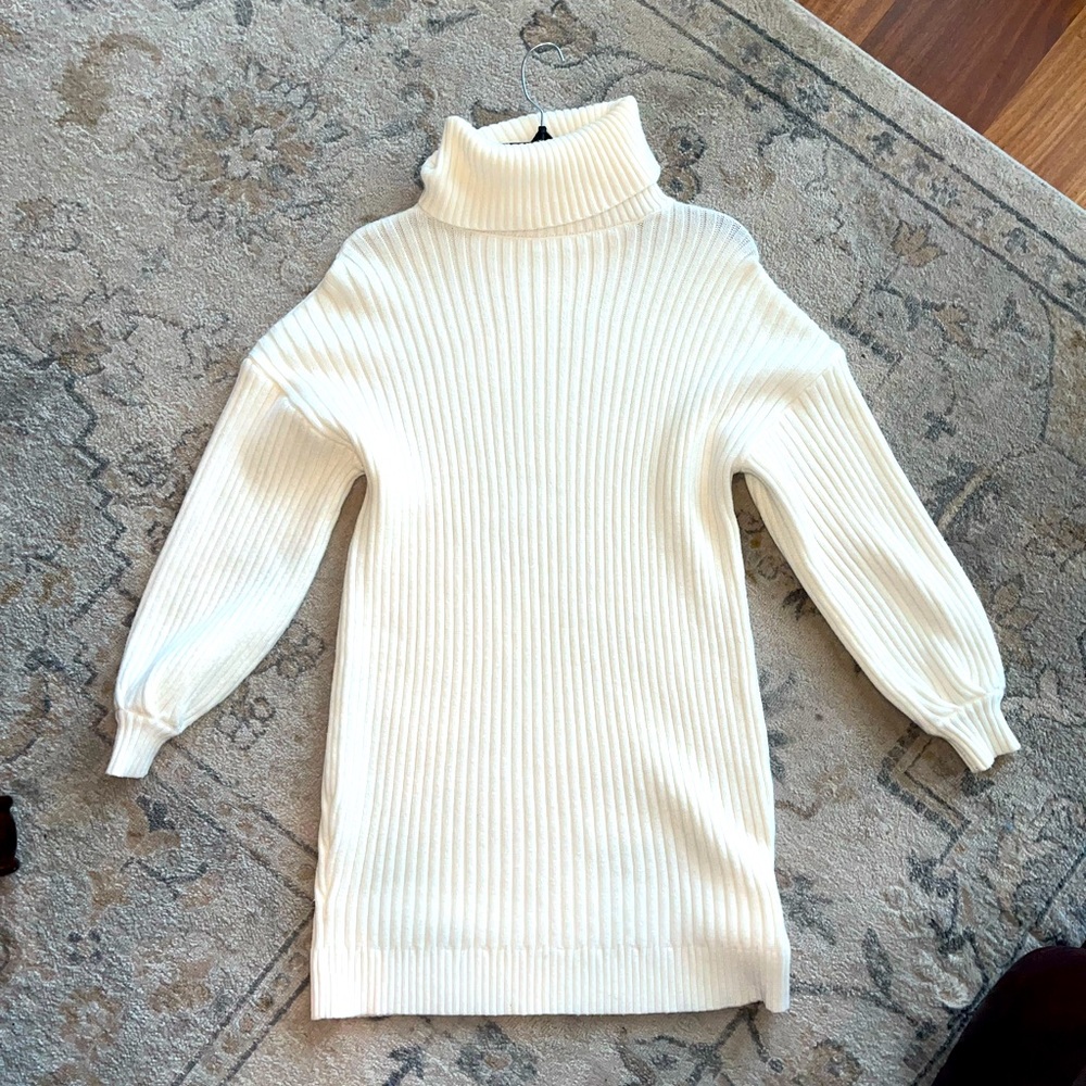 Cute White Sweater Dress!